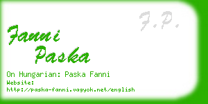 fanni paska business card